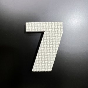 画像3: ジョイントマット素材の切り文字【7】（文字基本高さ70mm　厚み10mm） 