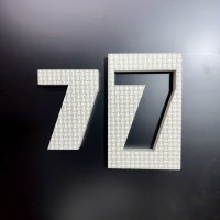 ジョイントマット素材の切り文字【7】（文字基本高さ70mm　厚み10mm） 