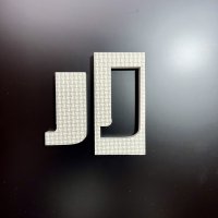 ジョイントマット素材の切り文字【J】（文字基本高さ70mm　厚み10mm） 