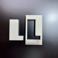 ジョイントマット素材の切り文字【L】（文字基本高さ70mm　厚み10mm） 