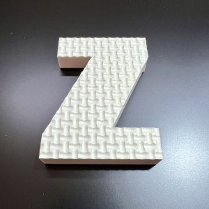 画像2: ジョイントマット素材の切り文字【Z】（文字基本高さ70mm　厚み10mm） 